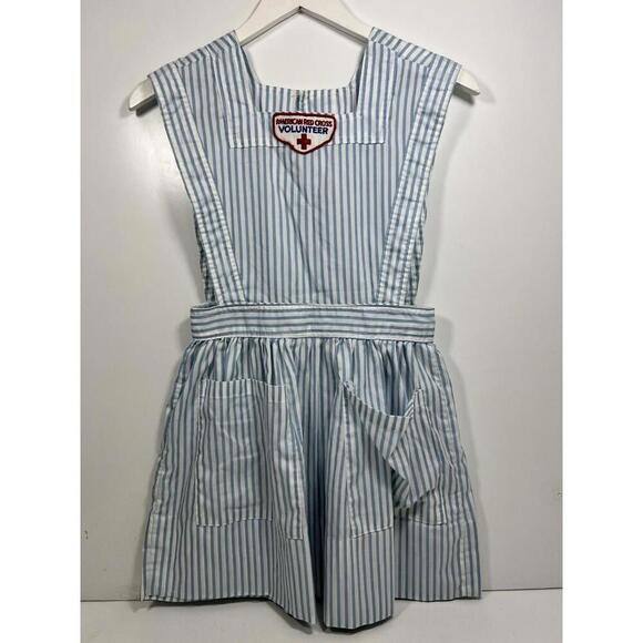 Other - Vintage 1960s American Red Cross Volunteer Striped Uniform Apron No Hat Hoover